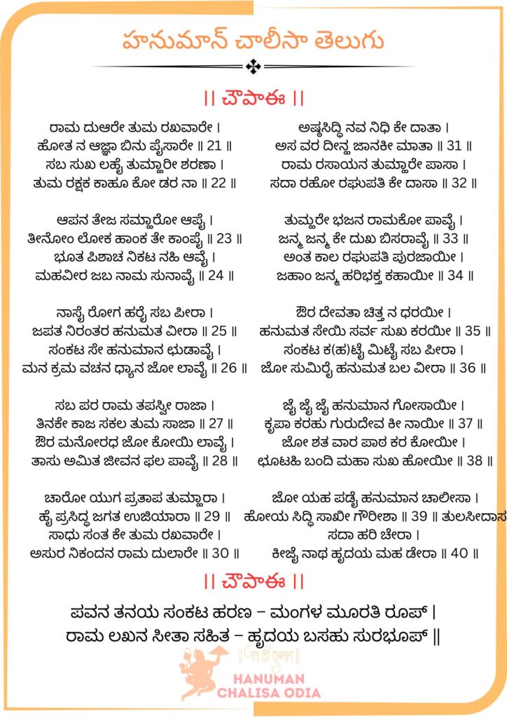 hanuman chalisa in kannada